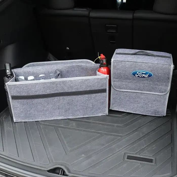 Boîte de rangement en feutre pour coffre de voiture, sac de rangement pliable, outil de tri des objets en désordre dans la voiture, Ford Fiesta Mondeo Fusion Explorer Escape Edge ST