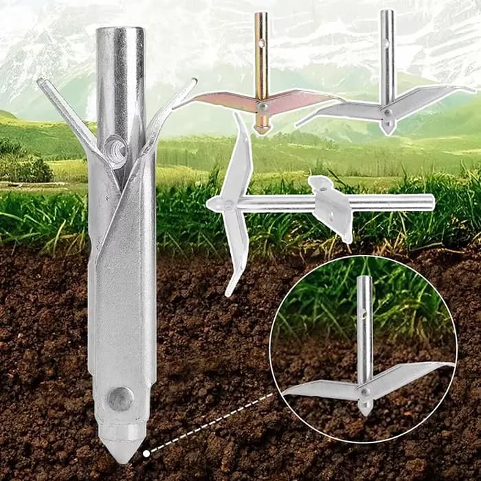 Ancre de terre en acier robuste antirouille