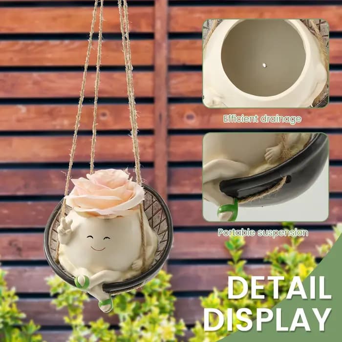 Pot de jardinière en résine synthétique