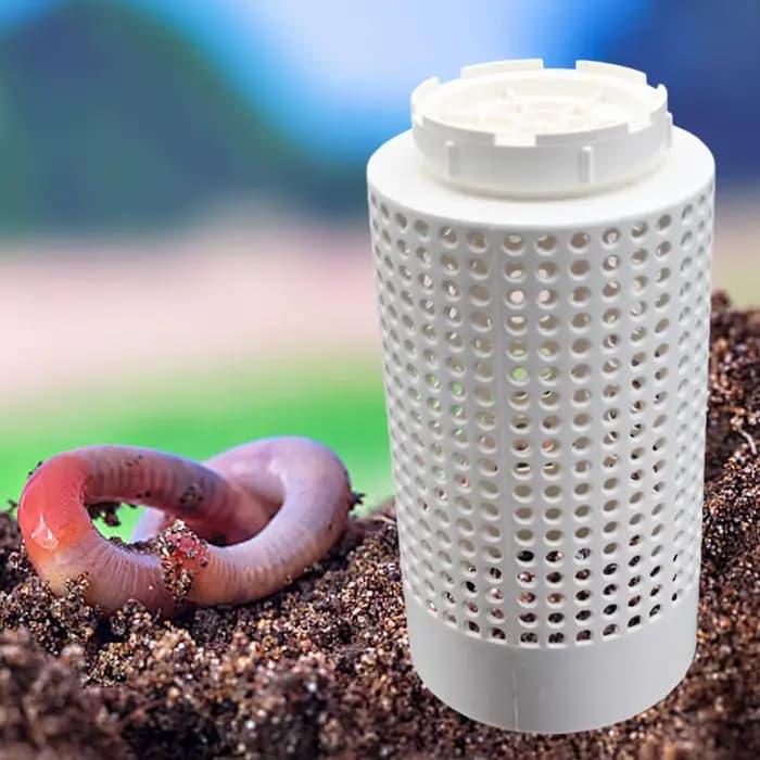 Composteur de jardin enterré pour lombricompostage avec couvercle