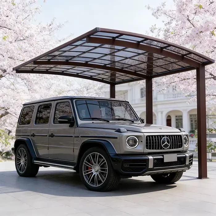 Carport de voiture robuste en alliage d'aluminium de qualité supérieure