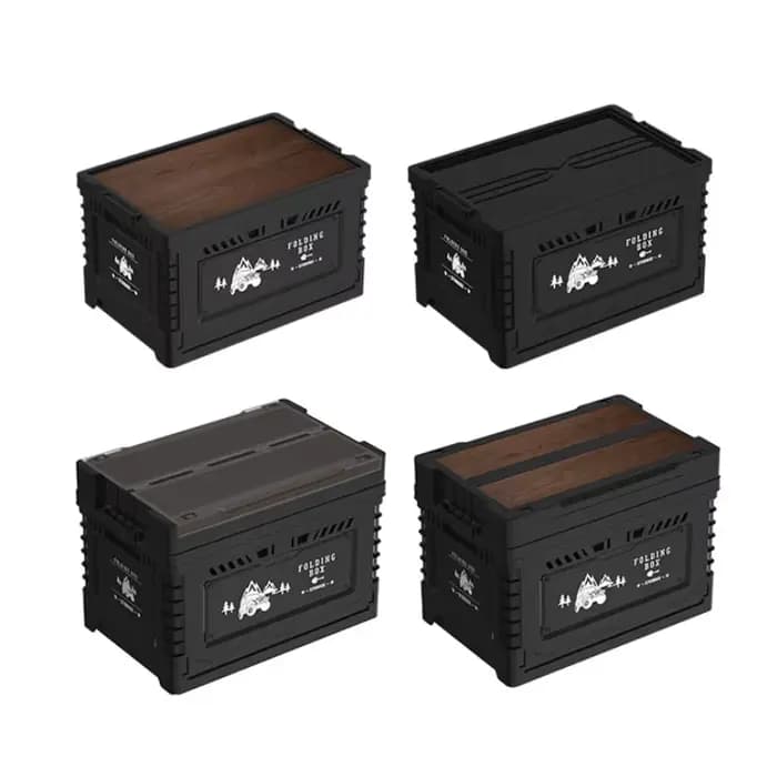 Boîte de rangement pliable en plastique étanche pour l'extérieur