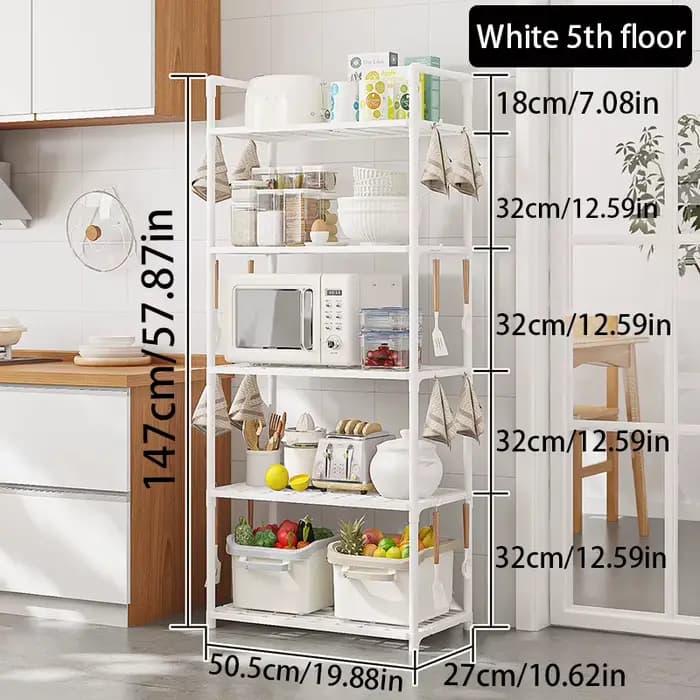 Étagère de rangement verticale à 4/5 niveaux