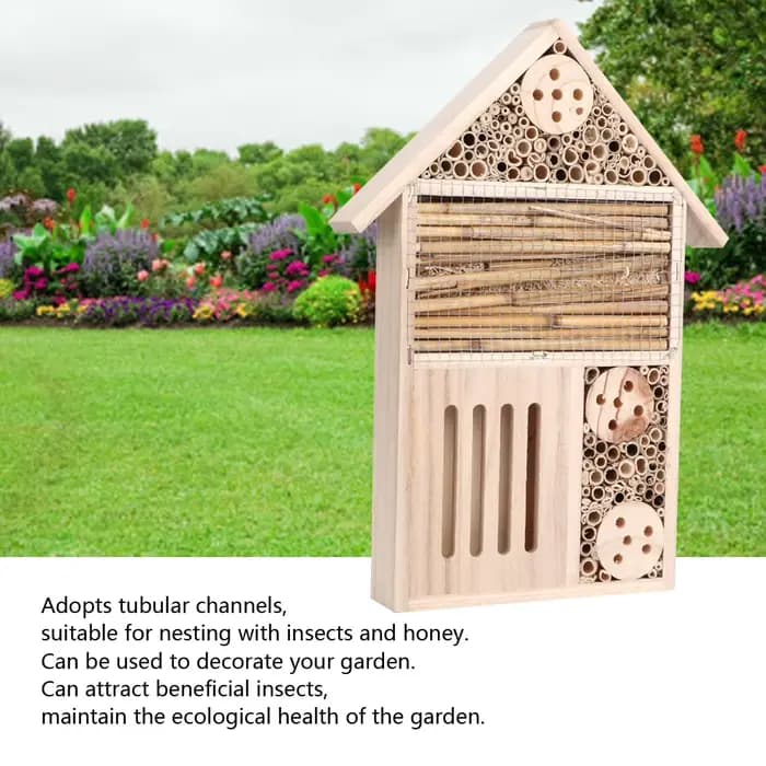 Nichoir de jardin en bois pour insectes et abeilles, décoration extérieure