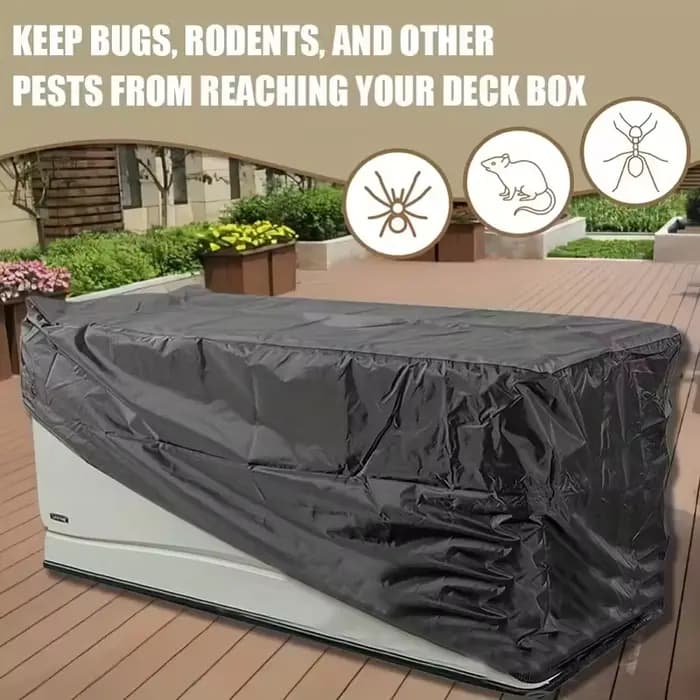 Housse de protection 210D pour bac de rangement extérieur