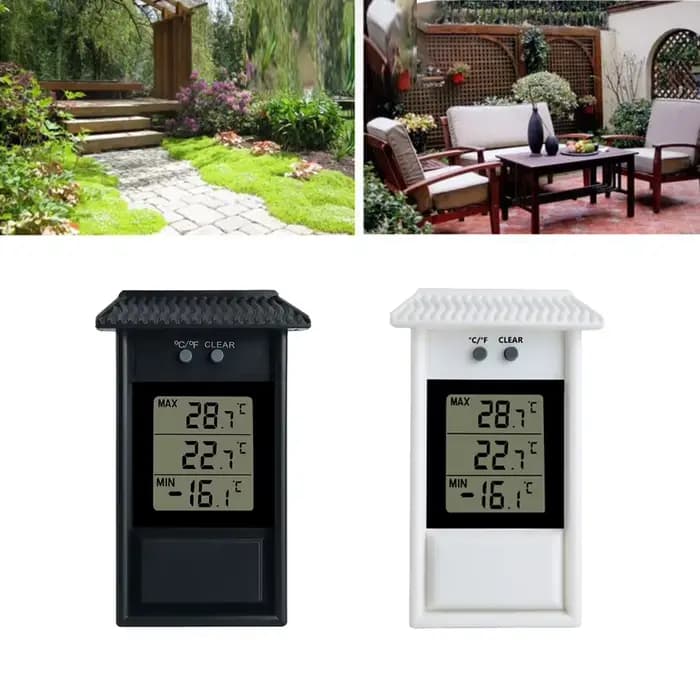 Thermomètre numérique affichage Max Min serre jardin intérieur extérieur mur pièce étanche mural