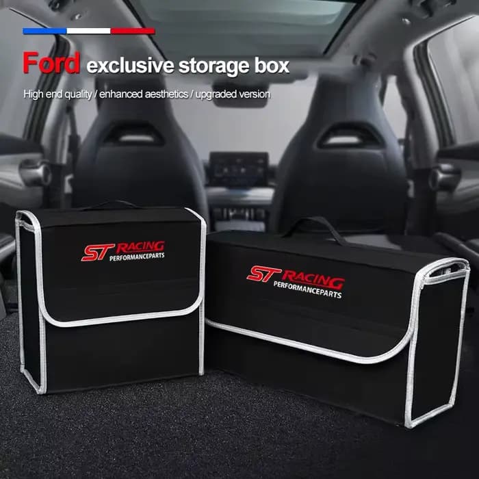 Boîte de rangement de coffre de voiture, sac de rangement automatique de grande capacité pour Ford ST Line F150 Ranger Fiesta Focus Transit Mustang Mondeo MK2 MK3