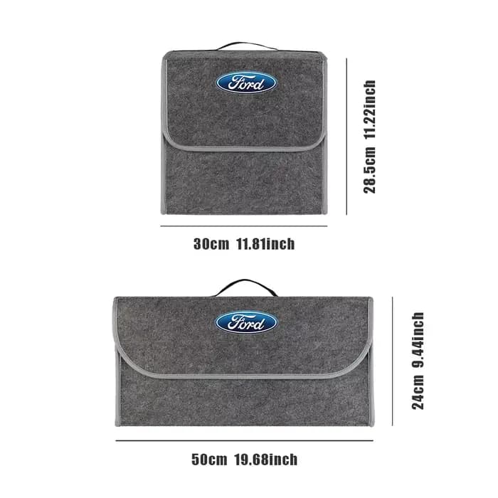 Boîte de rangement en feutre pour coffre de voiture, sac de rangement pliable, outil de tri des objets en désordre dans la voiture, Ford Fiesta Mondeo Fusion Explorer Escape Edge ST