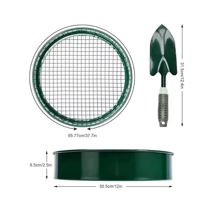 Tamis de sol en métal, tamis de jardin en acier inoxydable