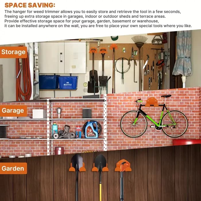 1 support de rangement de garage en fer robuste