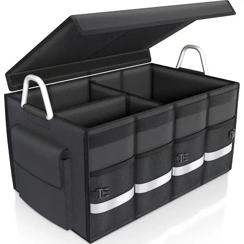 Boîte de rangement pour coffre de voiture, pratique, imperméable, antidérapante, pliable, avec poign