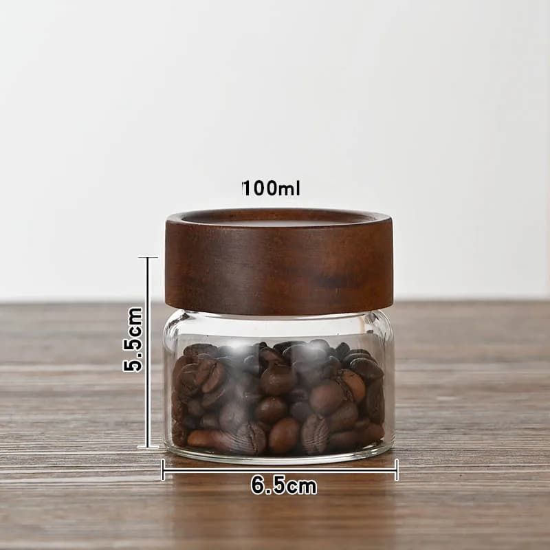 Mars-Bocaux à Épices en Verre Borosilicate, Stockage Précieux, Bois d'Acacia, Divers, Scellés, Pots