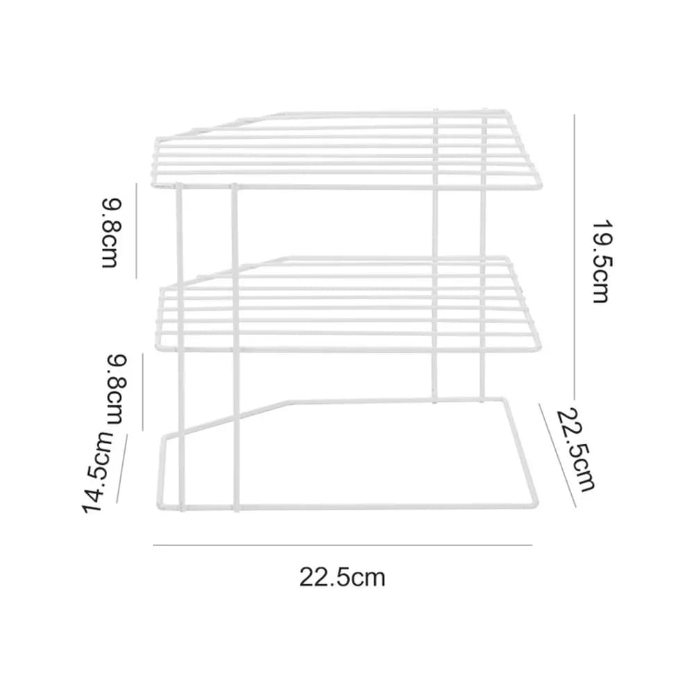 Étagère d'angle de rangement de cuisine, Pot d'assaisonnement, bol, plat, verres, organisateur de co