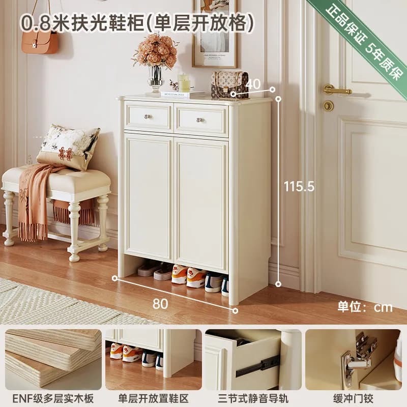 Meubles de rangement de luxe blancs pour chaussures, design fin et peu encombrant, pour entrée, peti