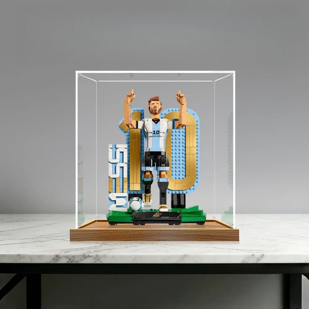 Nouvelle boîte de présentation anti-poussière de 3 mm pour le modèle Lego 43015 Lionel M-Soccer Lege