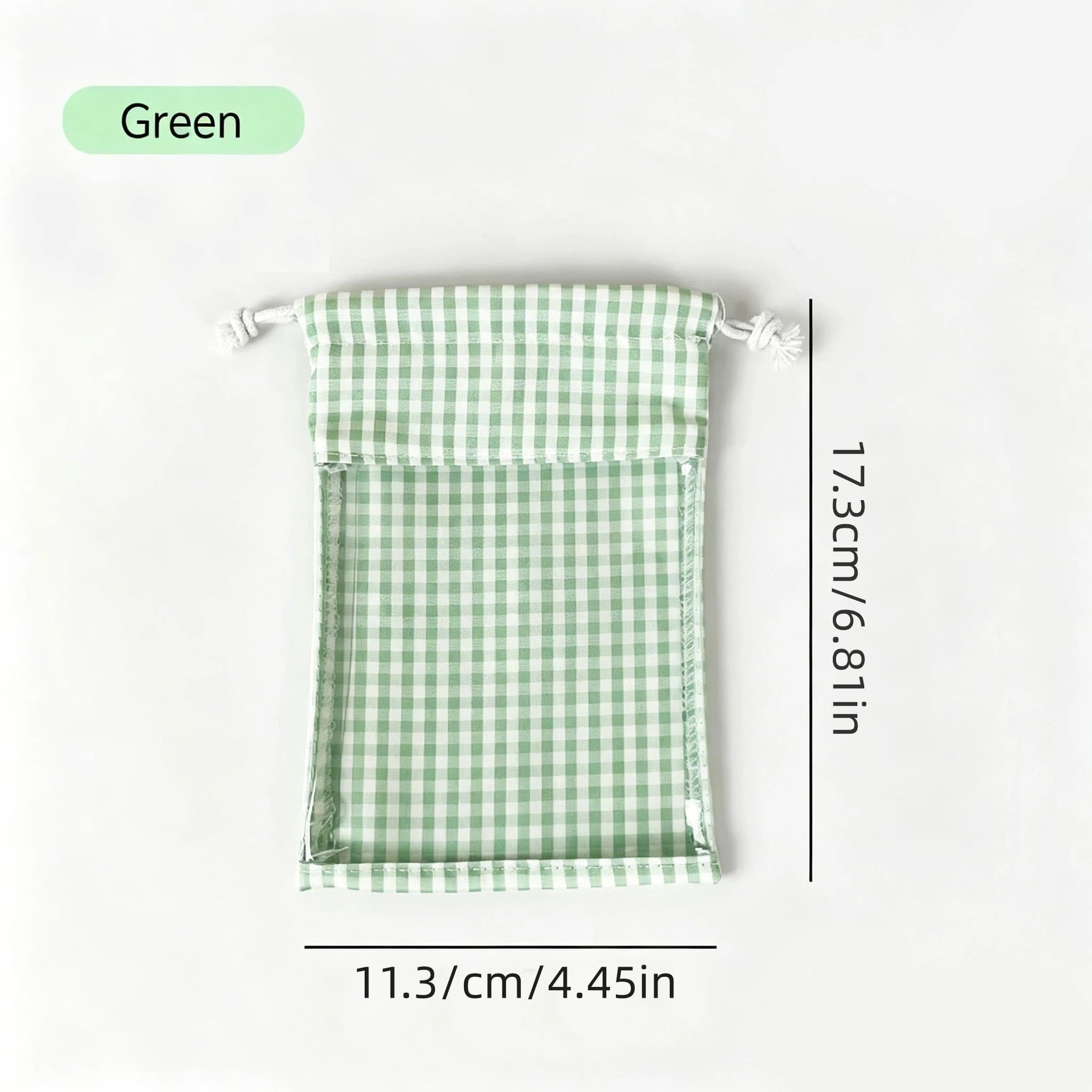 Sac de présentation pour jouets en peluche, sac de rangement à cordon de serrage à motif quadrillé v