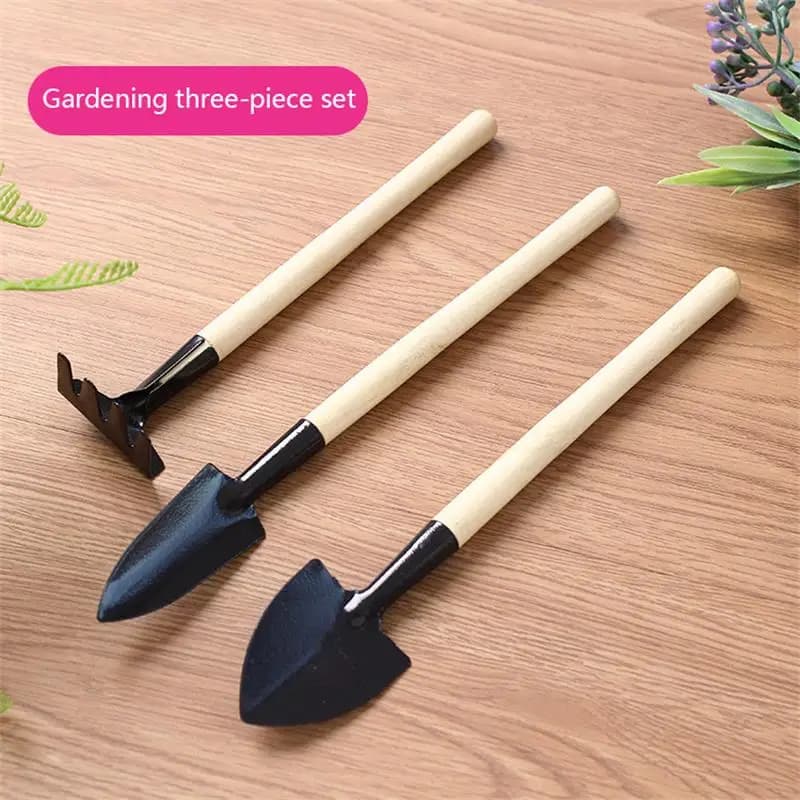 Ensemble d'outils de jardinage de trois pièces, mini outils de jardin, pelle multifonctionnelle, her