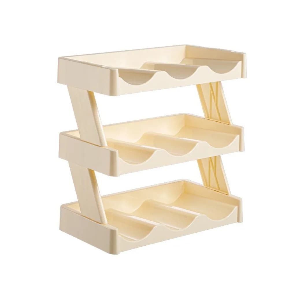 Support de rangement pour bouteilles d'eau à 3 niveaux en plastique, gain de place, grande capacité,
