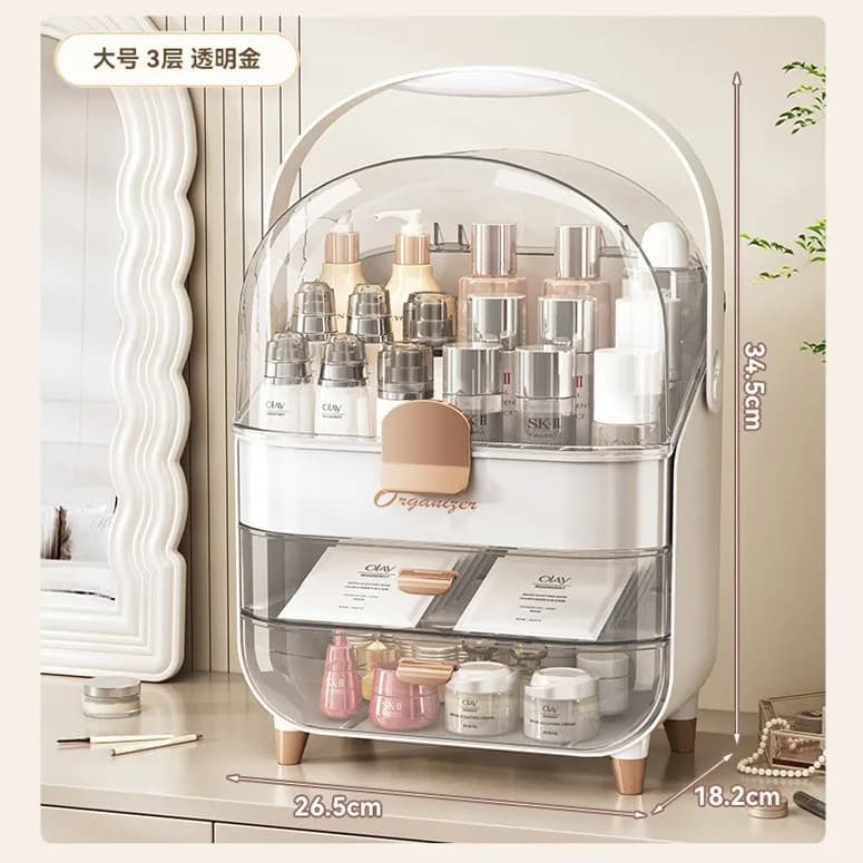 Boîte de rangement de cosmétiques, grands tiroirs de rangement de maquillage, organisateur de bijoux