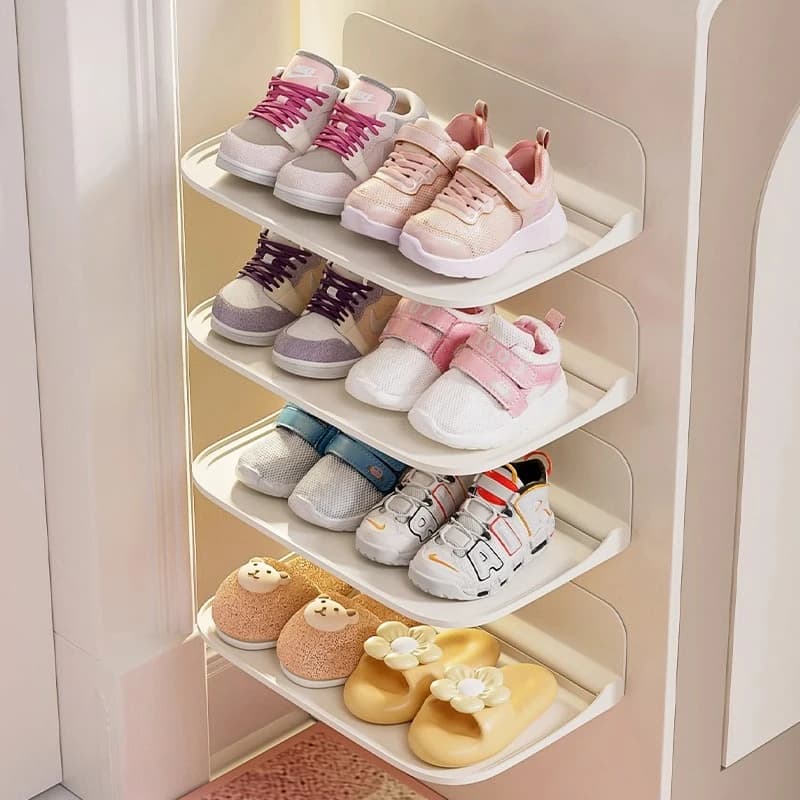 Étagère murale pour chaussures de bébé, organisateur, boîte de rangement de chaussures pour enfants,