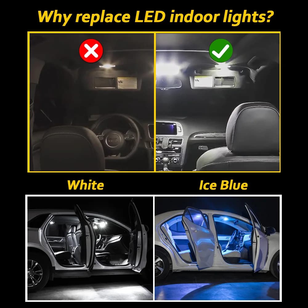 Accessoires pour Land Rover Range Rover Evoque L538 2011 2012 2013 2014 2015 2016 2017 2018, Kit d'éclairage de carte intérieure de voiture, ampoules LED