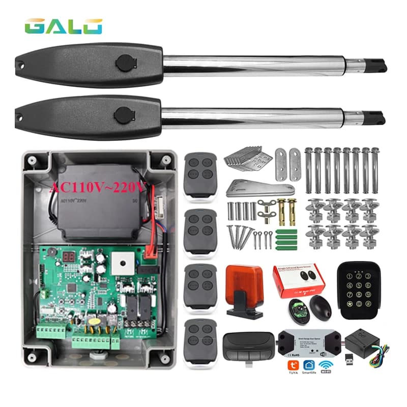 Portons électriques/ouvre-porte battante électrique pour porte papillon 400KG/porte battante moto avec télécommande Kit complet en option