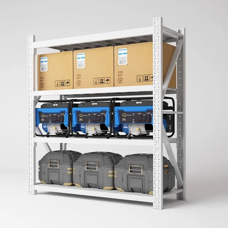 Étagères de rangement pour garage, rayonnage d'entrepôt en acier laminé à froid, rayonnage à poutres en acier à grande portée, unité d'étagères réglable