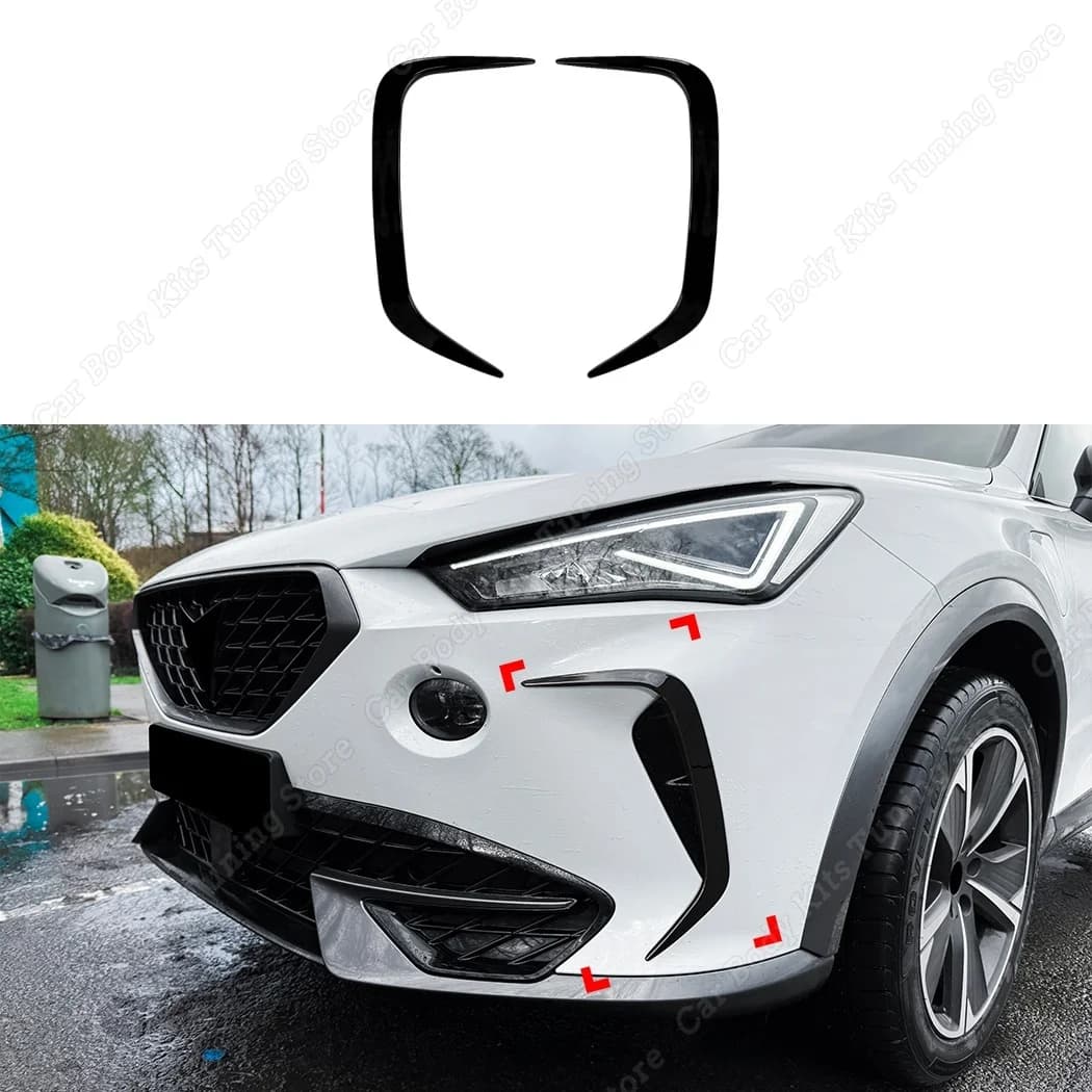 Pour Cupra Formentor MK1 2020 2021 2022 2023 2024 Pré-lifting, Aileron de pare-chocs avant, Grille de calandre, Garniture de lampe, Canard, Tuning