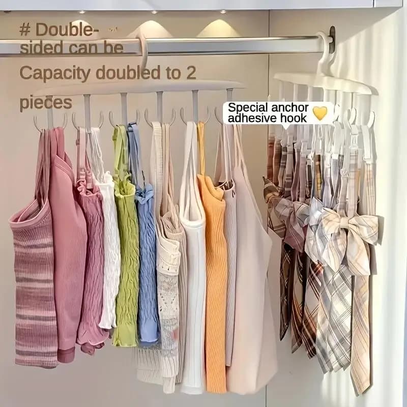 Cintre rotatif à 12 crochets – Organisateur de placard peu encombrant pour cravates, ceintures, sous-vêtements, jupes | Rangement portable pour la maison et le dortoir
