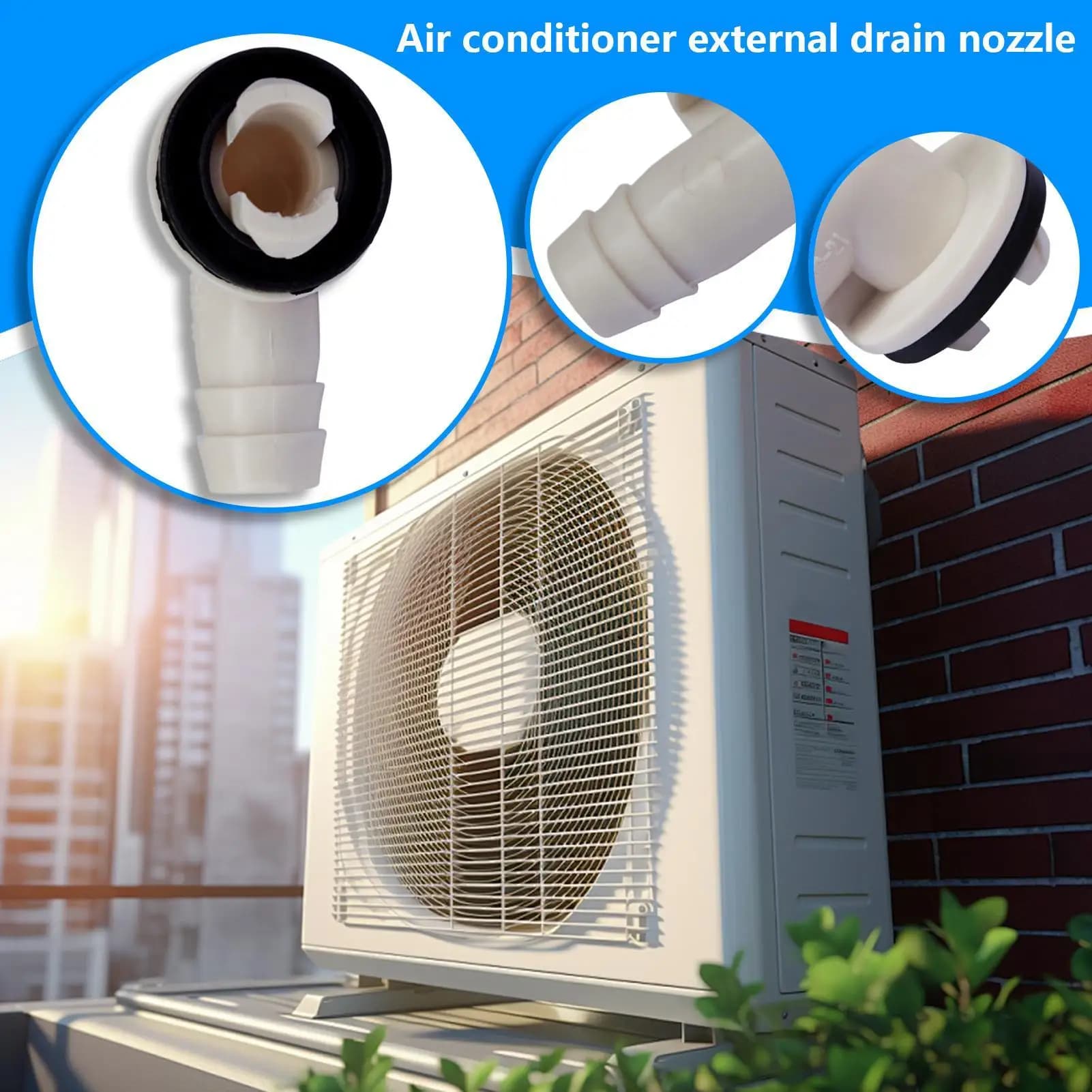 Connecteur de sortie de drain d'angle droit pour climatiseur, tuyau de drainage, outil de drainage de climatisation