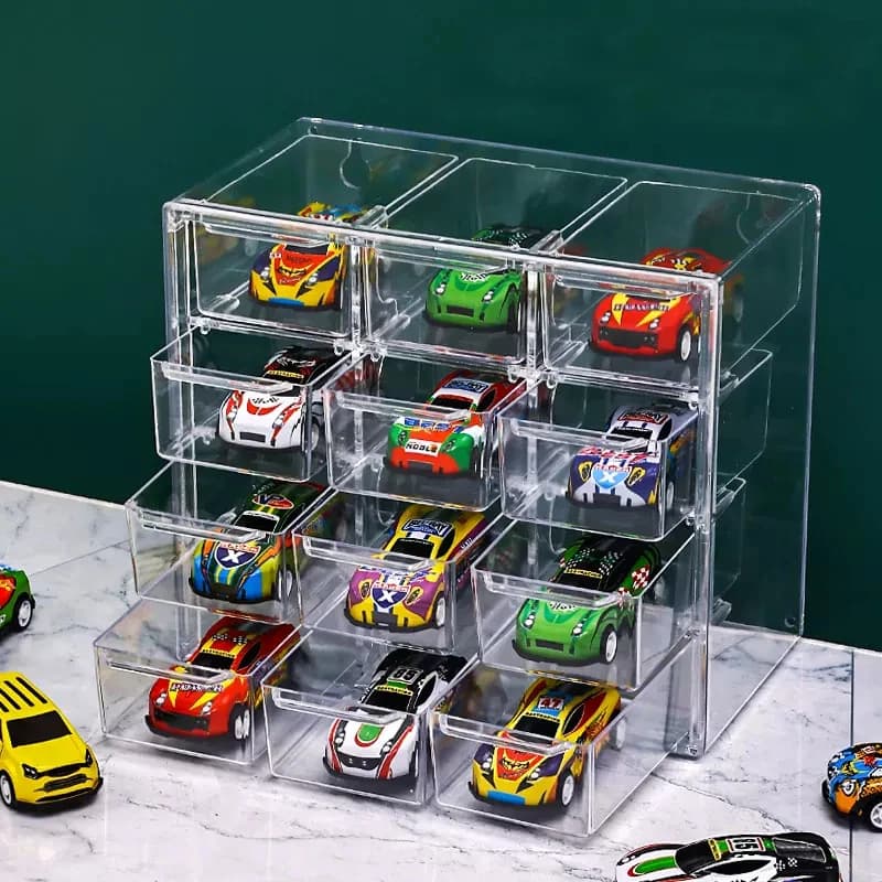 Vitrine pour modèles de voitures miniatures ; armoire murale anti-poussière pour ranger les voitures ; boîte de présentation et de rangement en acrylique pour Hot Wheels