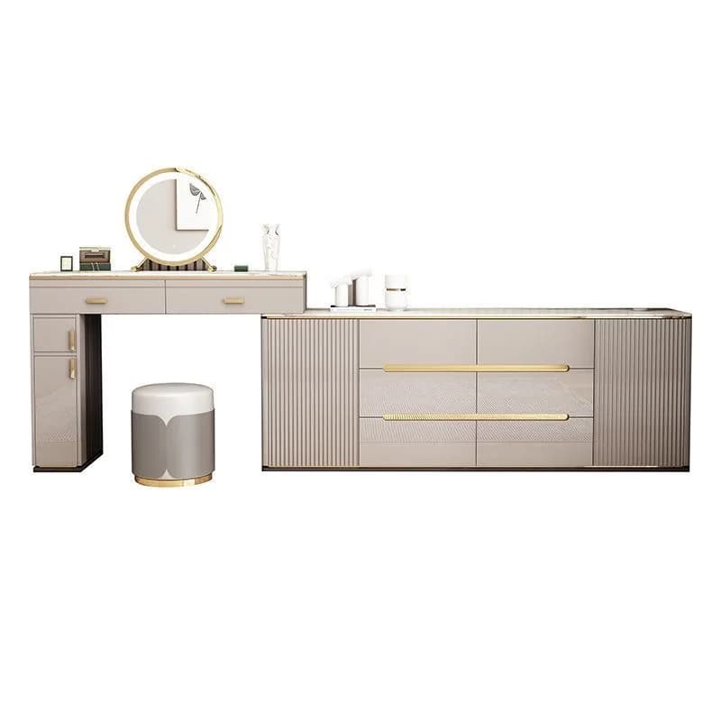 Organisateur de rangement coiffeuse tabouret moderne en bois massif coiffeuse tiroir classique Tocador Maquillaje meubles de chambre