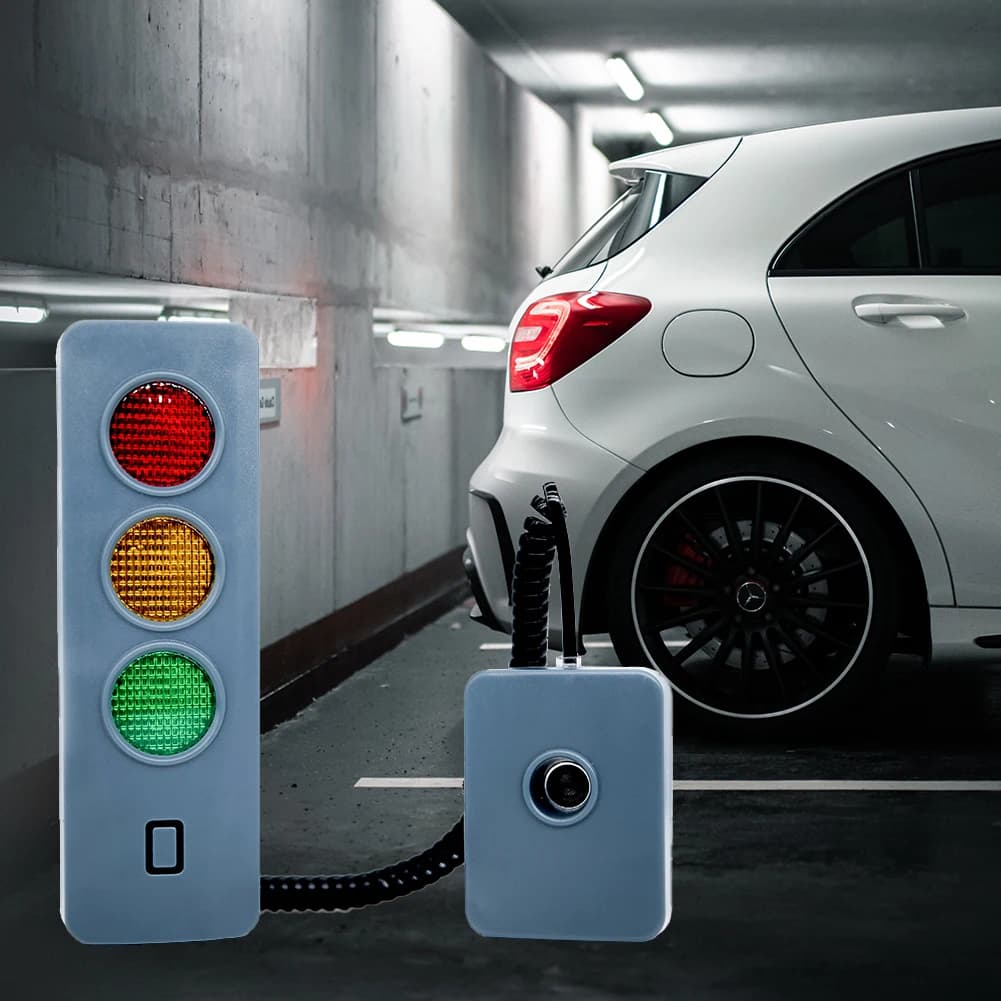 Capteur de guidage de voiture, dispositif de stationnement intelligent Anti-Collision pour Garage avec lumière tricolore, système de stationnement automatique, aide d'arrêt, fonctionne à piles