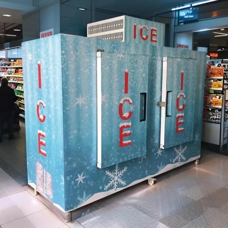 Congélateur de stockage de glace personnalisé - armoire réfrigérée pouvant contenir 320 sacs de glace, préservation hautement efficace