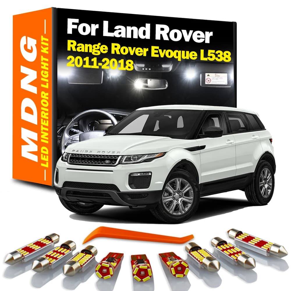 Accessoires pour Land Rover Range Rover Evoque L538 2011 2012 2013 2014 2015 2016 2017 2018, Kit d'éclairage de carte intérieure de voiture, ampoules LED