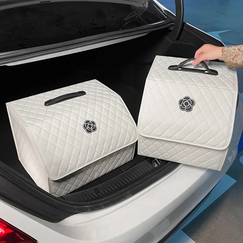 Organisateur de coffre de voiture, boîte de rangement pliable et Durable avec compartiments faciles à nettoyer, accessoires intérieurs polyvalents pour organisation de voiture