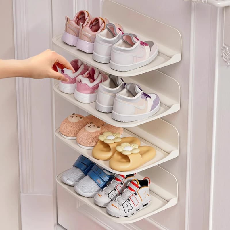 Étagère murale pour chaussures de bébé, organisateur, boîte de rangement de chaussures pour enfants, porte de maison, petit rangement, gain de place, support de rangement pour chaussures