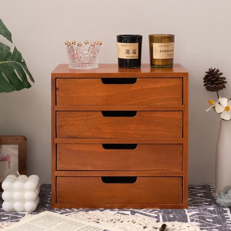 Tiroirs de rangement en bois, tiroirs d'organisation de bureau, armoire de rangement de cosmétiques de chambre à coucher, cloison de bijoux, organisateur de tiroir, décoration de maison