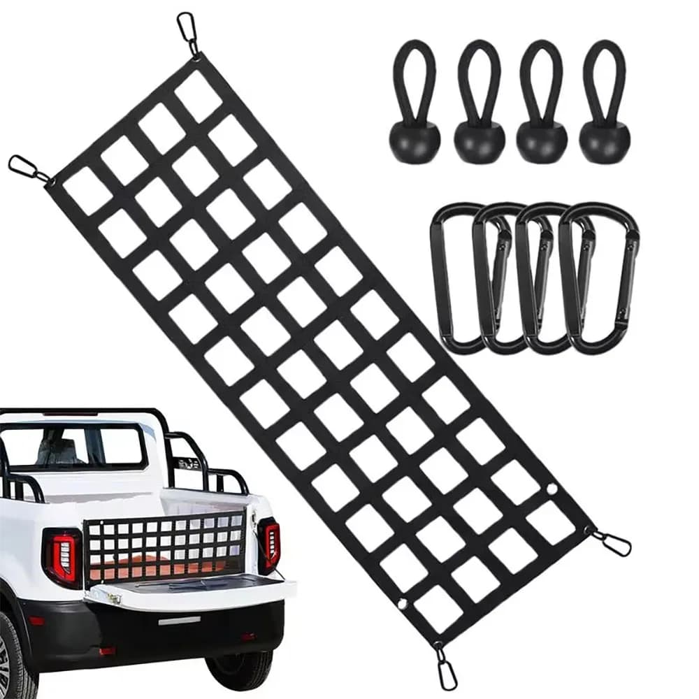 Filet de rangement de coffre de voiture, Protection UV, camionnette, lit, maille de chargement, filet de rangement de fret, diviseur, accessoires de voiture