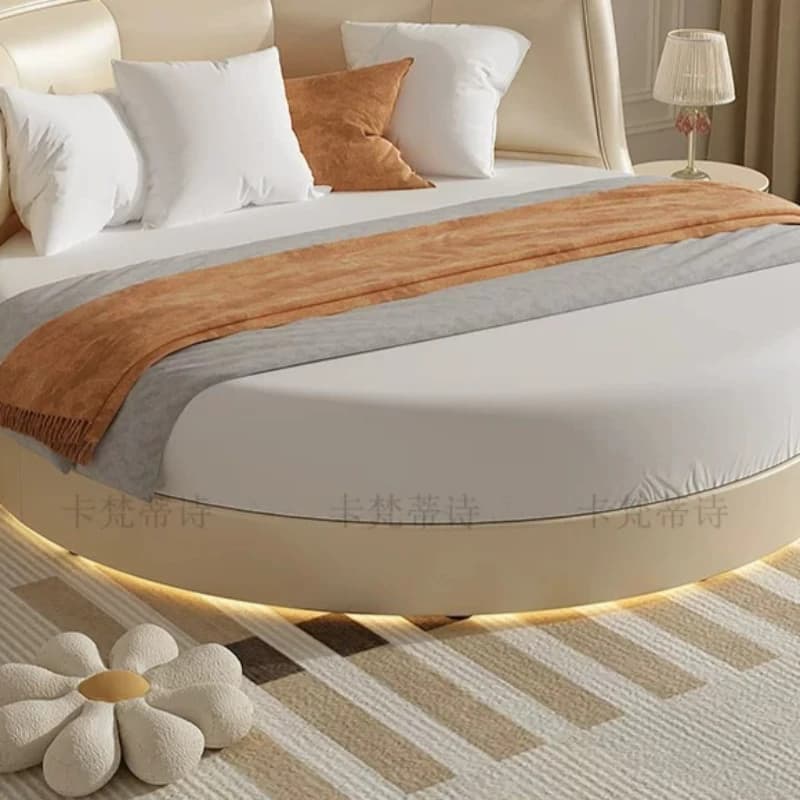 Lampe de lecture, Tables de chevet double avec rangement, Lit de salon français, Lit de sommeil moderne, Lits de mariage, Mobilier de chambre à coucher