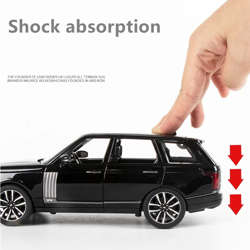 Range Rover – modèle de voiture de sport SUV en alliage métallique, véhicules tout-terrain moulés sous pression, Collection sonore et lumineuse, jouets pour enfants, cadeau, 1/32