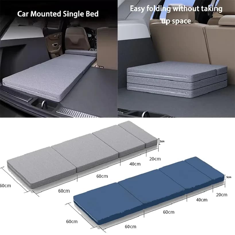 Matelas de voiture pliable pour camping, lit de voyage, tapis de repos pour bureau, matelas de couchage arrière de voiture, planche d'extension pliable