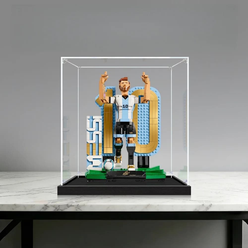 Nouvelle boîte de présentation anti-poussière de 3 mm pour le modèle Lego 43015 Lionel M-Soccer Legend, boîte de rangement, organisateur (le set Lego n'est pas inclus)