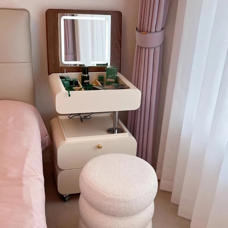 Commode de rangement moderne, petite, de luxe léger, ronde, de qualité, avec rangement créatif, meuble de chambre à coucher