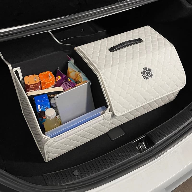 Organisateur de coffre de voiture, boîte de rangement pliable et Durable avec compartiments faciles à nettoyer, accessoires intérieurs polyvalents pour organisation de voiture