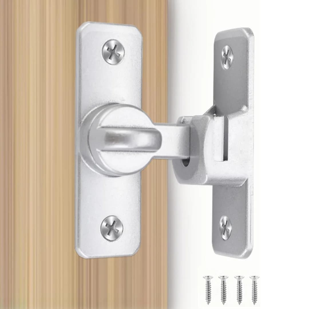 Serrure de porte coulissante, serrure de porte rabattable à 90/180 degrés, serrure de porte coulissante de sécurité, serrure rabattable pour granges, jardins, armoires
