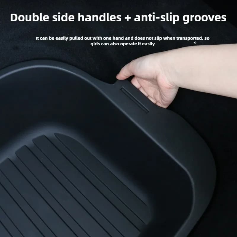 Boîte de rangement de lancement pour nouveau modèle Tesla Y Juniper 2025, coffre arrière, boîte de rangement à Double pont, plateau de bagages anti-poussière pour chargement avant