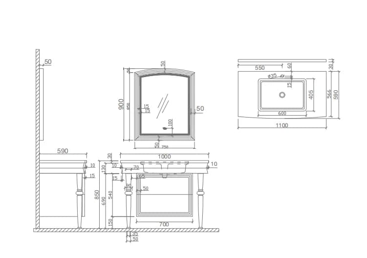 Armoire de salle de bain de Style moderne, armoire de rangement murale avec miroir, vanité de salle de bain avec évier