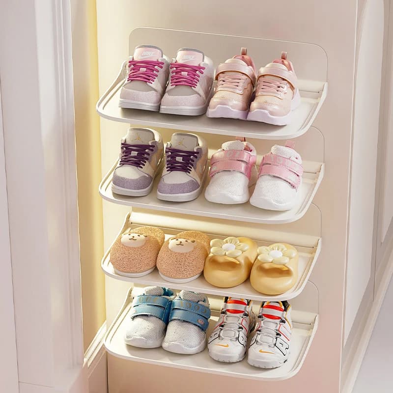 Étagère murale pour chaussures de bébé, organisateur, boîte de rangement de chaussures pour enfants, porte de maison, petit rangement, gain de place, support de rangement pour chaussures