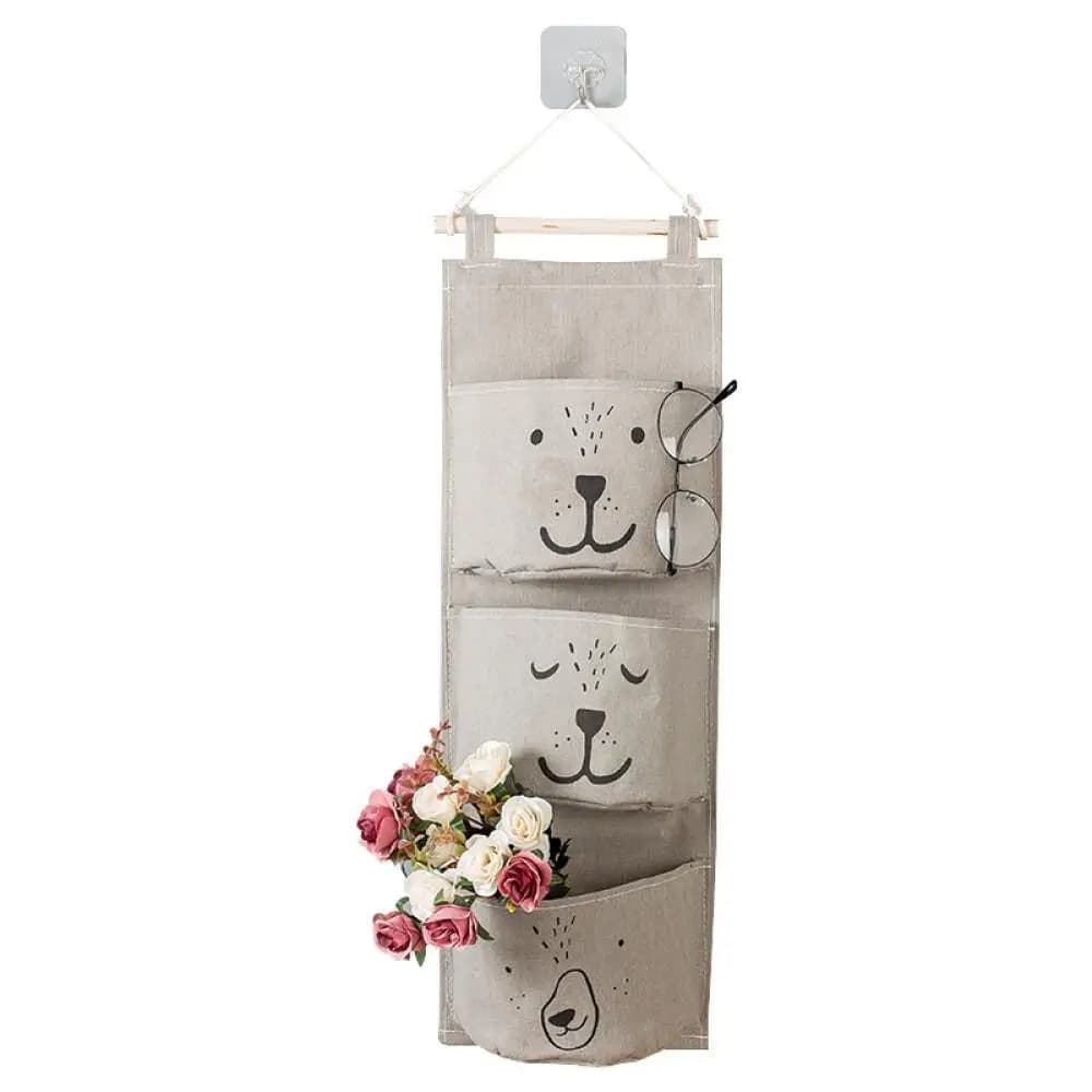 Sac de rangement suspendu 3 poches, joli organisateur de placard mural pour vêtements, sac suspendu étanche pour chambre à coucher, garde-robe